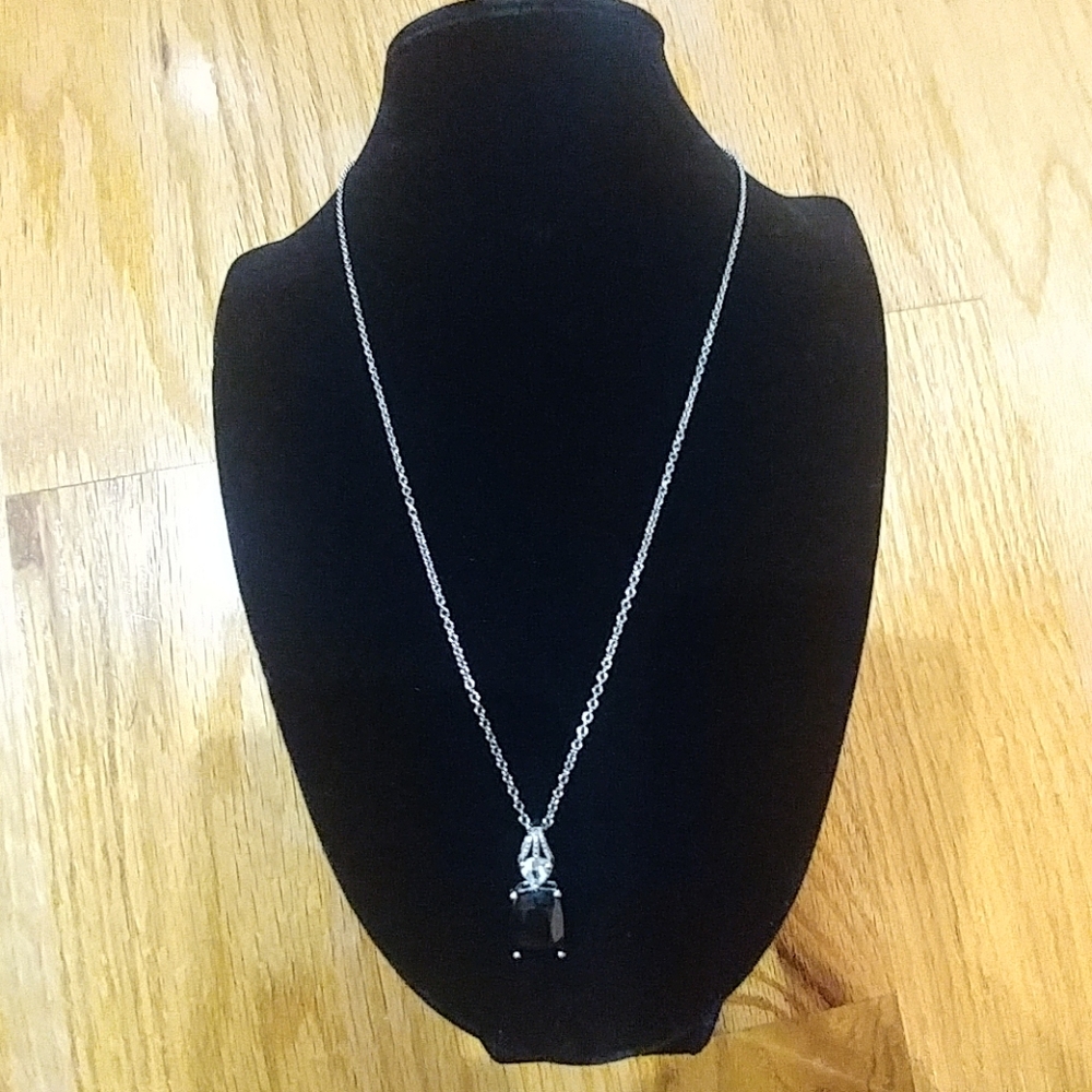 ❤️❤️❤️ 3 Piece set of Black Spinel/White Topaz Set
